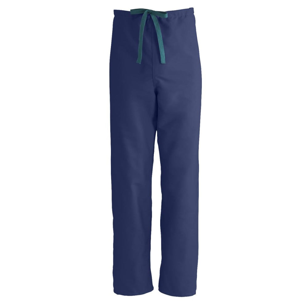 Medline ComfortEase Unisex Reversible Drawstring Pants, 4X, Midnight Blue