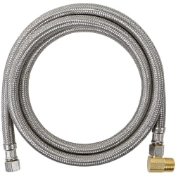Certified Appliance Accessories Braided Stainless Steel Dishwasher Connector with MIP Elbow - 48in - Silver, Stainless Steel, Gold - DW48SSBL