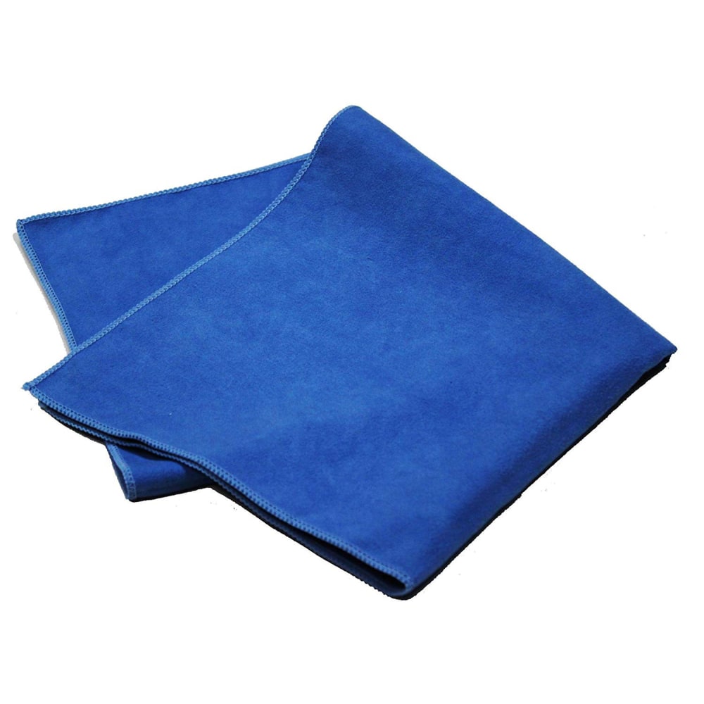 Pro-Clean Basics Microfiber Suede Cloths, 16in x 16in, Blue, Pack Of 48 Cloths