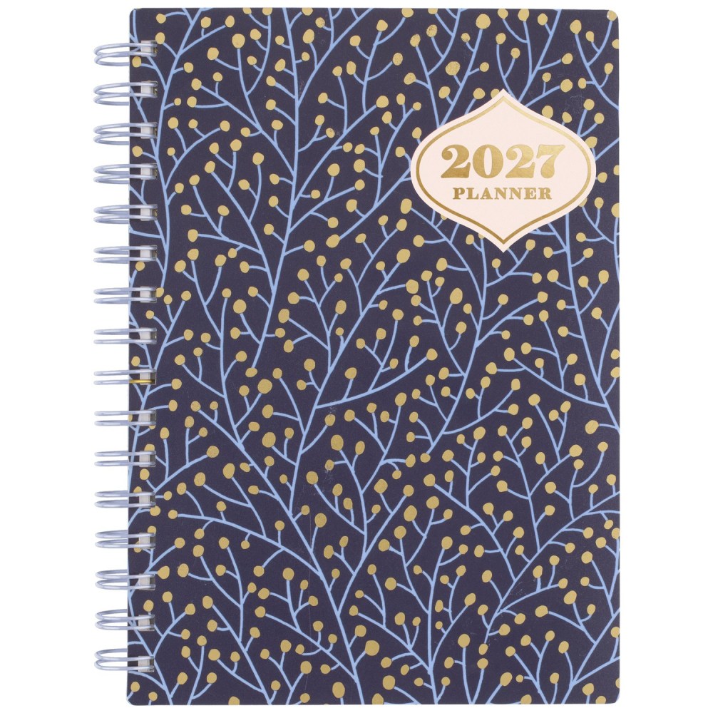 CatCoq for Mead 2027 Weekly Monthly Planner, Berry Branches, Small, 5 1/2in x 8 1/2in