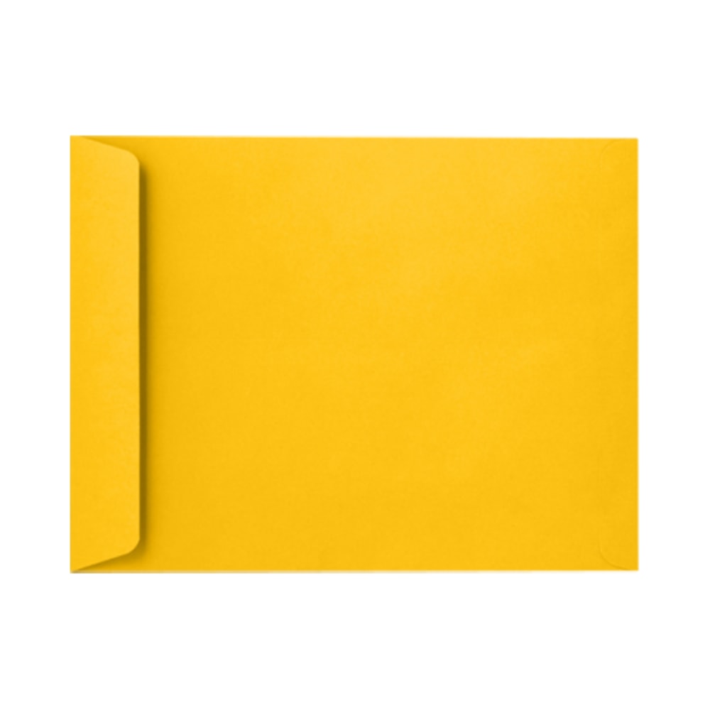 LUX Open-End Envelopes, 6in x 9in, Peel & Press Closure, Sunflower Yellow, Pack Of 500