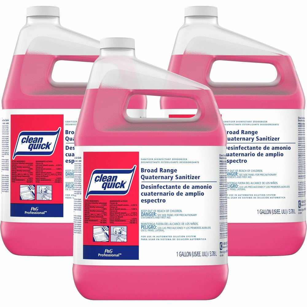 Pro Line Clean Quick Sanitizer, 128 Oz Bottle, 3/Carton