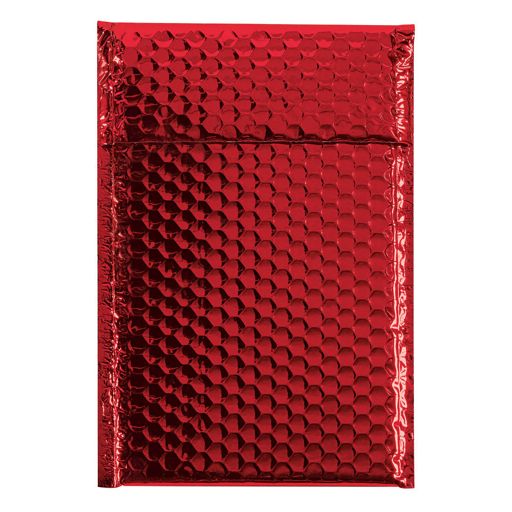 Partners Brand Red Glamour Bubble Mailers 7 1/2in x 11in, Pack of 72