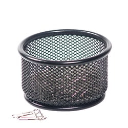 Office Depot Brand Mesh Paper Clip Holder, Black