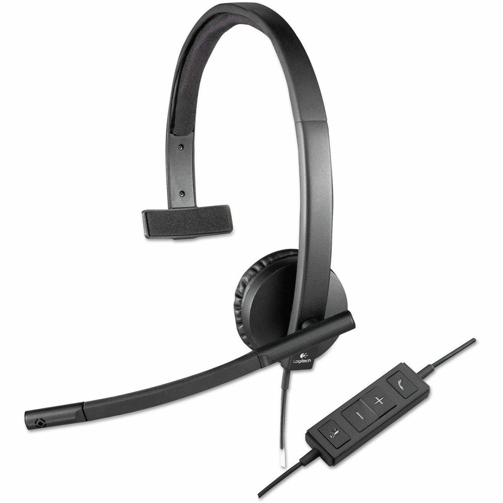 Logitech USB Headset Mono H570e - Mono - USB - Wired - 31.50 Hz to 20 kHz - Over-the-head - Monaural - 981000570