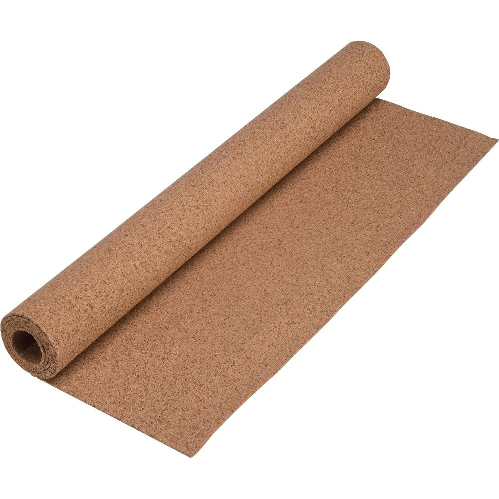 Lorell Natural Cork Panels, 48in x 24in, Brown Aluminum Frame