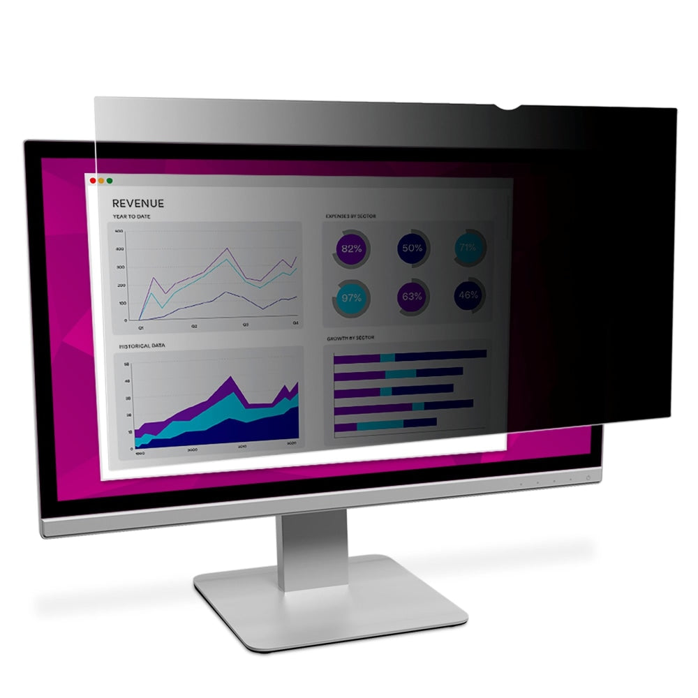 3M High Clarity Privacy Filter Screen for 23in Widescreen Monitors, 16:9 Aspect Ratio, Reduces Blue Light