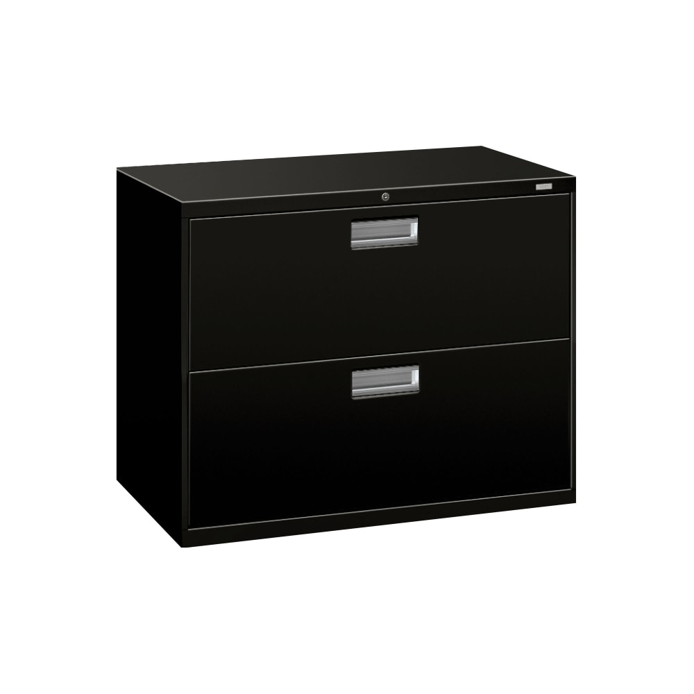 HON Brigade 600 36inW x 19-1/4inD Lateral 2-Drawer File Cabinet, Black