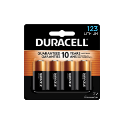 Duracell 123 3V High Power Lithium Batteries, Pack of 4