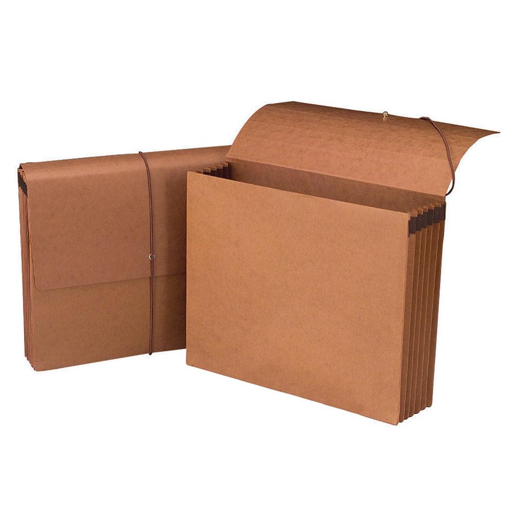 Smead Wallets, 5 1/4in Expansion, Letter Size, 100% Recycled, Redrope, Pack Of 10