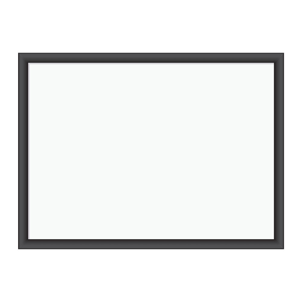 U Brands Magnetic Dry-Erase Board, 24in X 18in, Black Wood Frame, Actual Size 23in X 17in (307U00-01)
