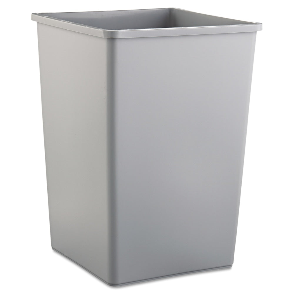 Rubbermaid Commercial Untouchable Square Waste Receptacle, 35-Gallon, Gray