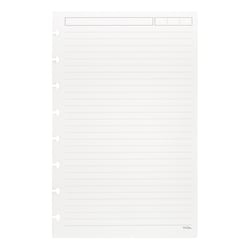 TUL Discbound Refill Pages, Junior Size, Narrow Ruled, 50 Sheets, White