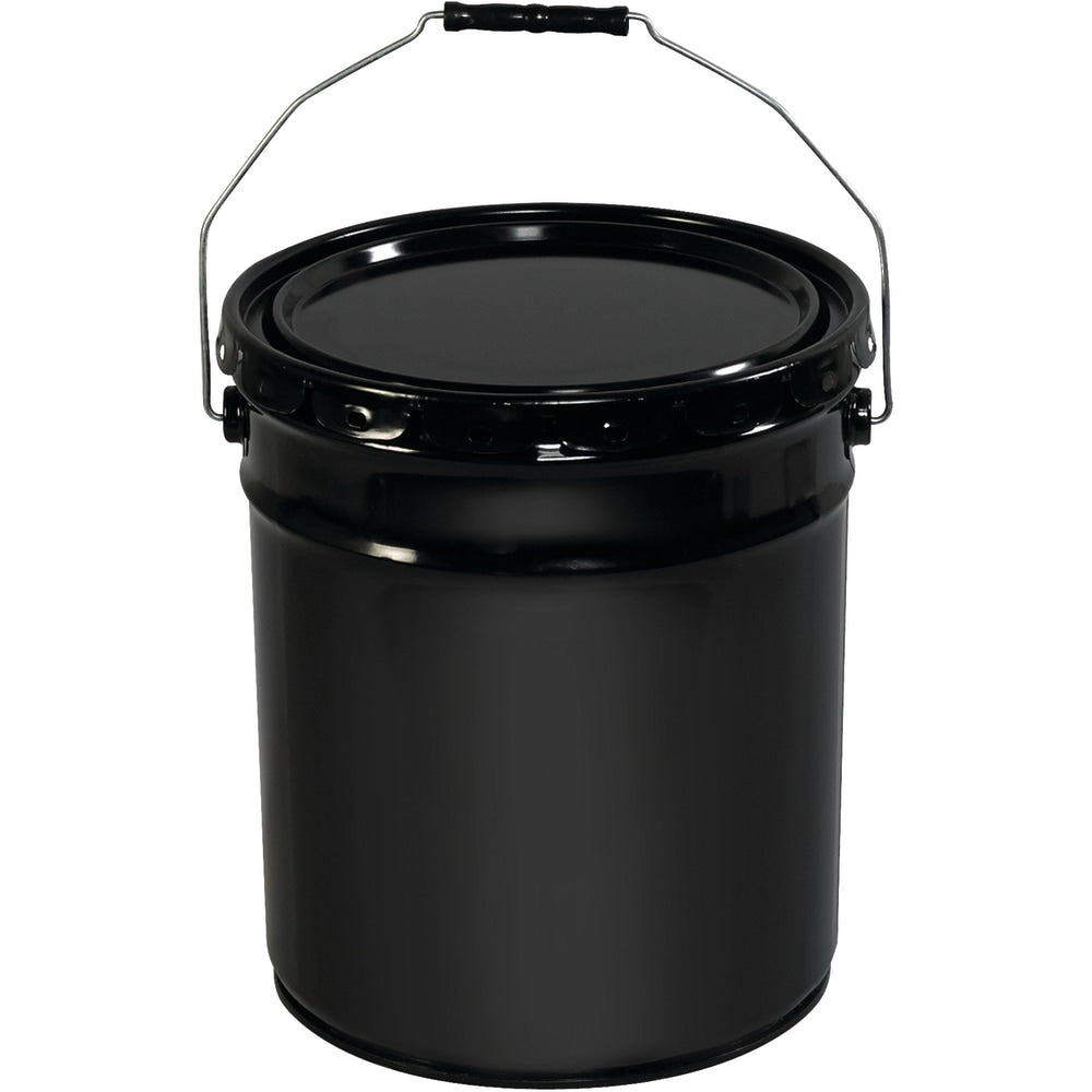 Partners Brand Metal Pail Shipper, Open Head With Handle, 5 Gallon, Black