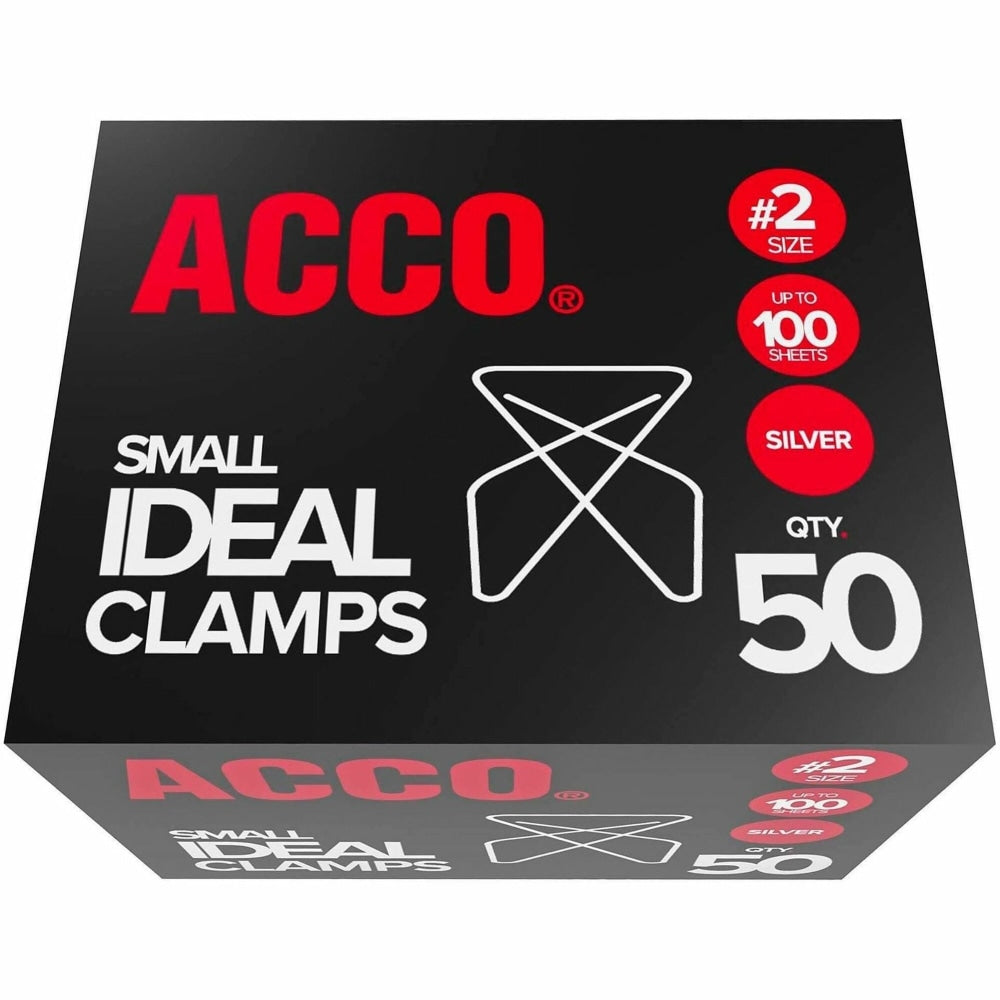 ACCO Ideal Paper Butterfly Clamp, #2 Size (Small), Box Of 50