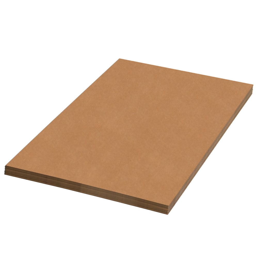 Partners Brand Corrugated Sheets, 20in x 16in, Kraft, Pack Of 50