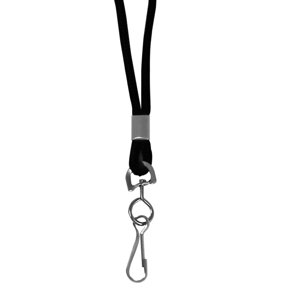 C-Line Standard Lanyards With Swivel Hooks, 36inL, Black, Pack Of 24