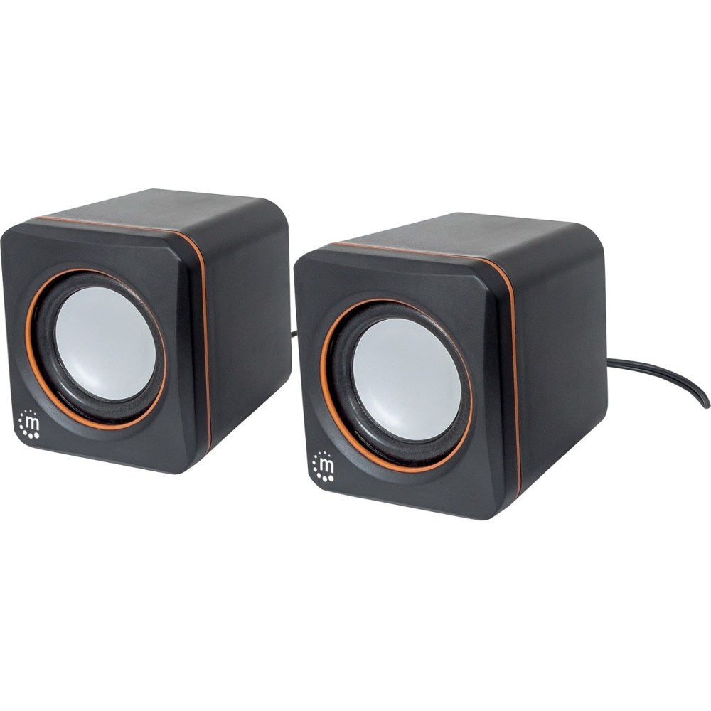 Manhattan 2600 Series Speaker System, Small Size, Big Sound, Two Speakers, Stereo, USB power, Output: 2x 3W, 3.5mm plug - 161435
