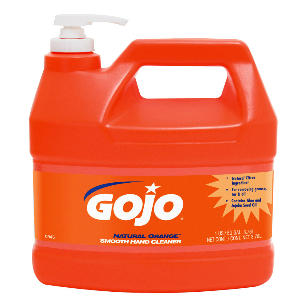 GOJO Natural Orange Professional Formula Liquid Hand Soap Cleaner, Citrus Scent, 128 Oz Bottle