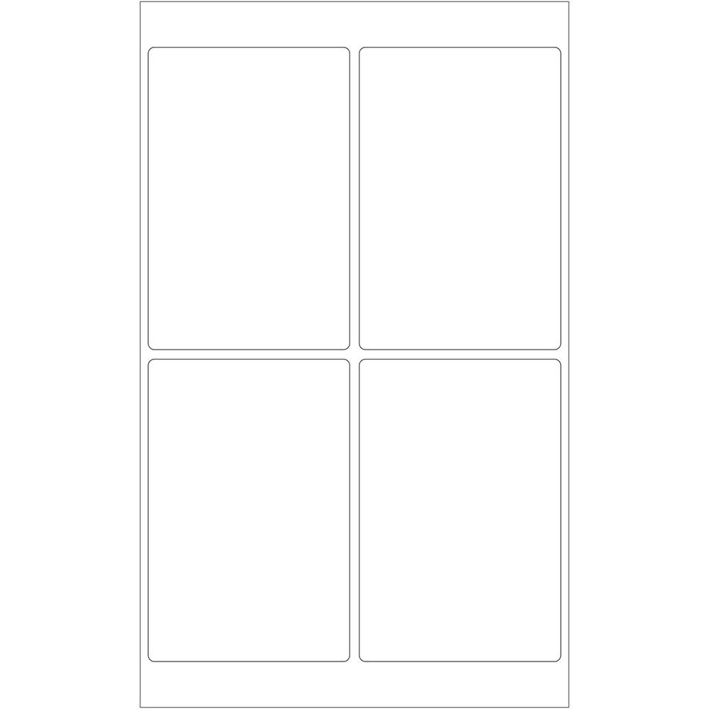 Tape Logic Inkjet/Laser Labels, LL130, Rectangle, 4in x 6in, White, Case Of 400