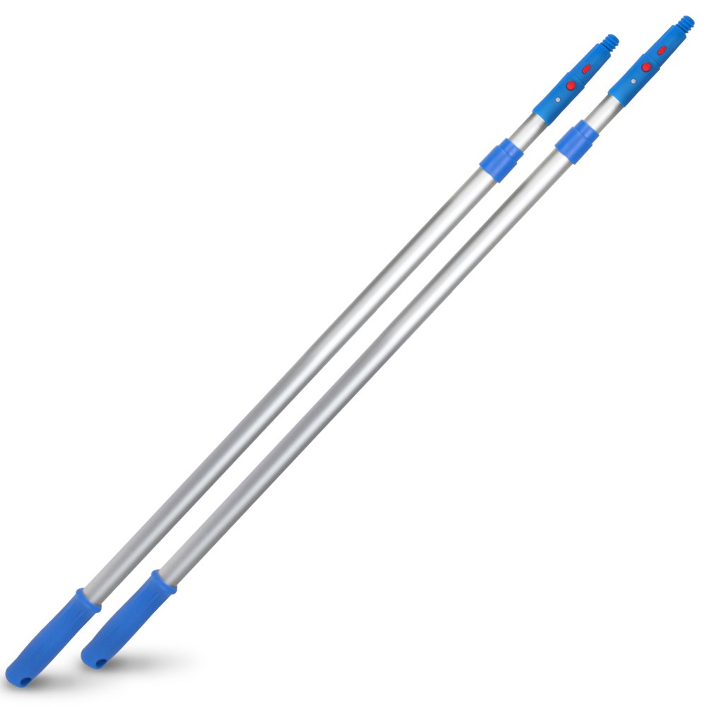 Gritt Commercial Telescopic Poles, 6ft, Blue/Silver, Pack Of 2 Poles