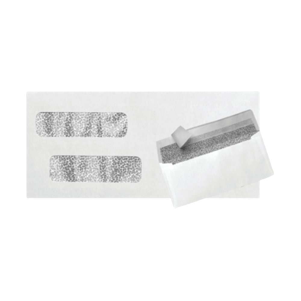 LUX #10 Invoice Envelopes, Double-Window, Peel & Press Closure, White, Pack Of 1,000