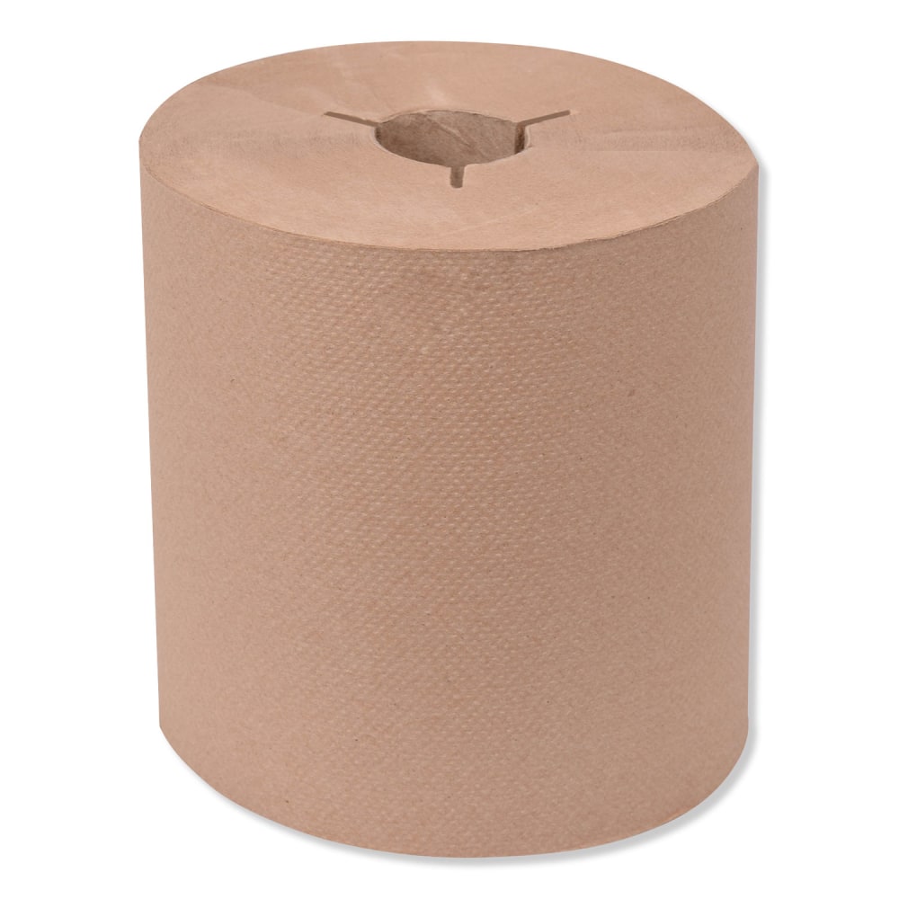 Tork Universal Hand Towel Roll, Notched, 1-Ply, 8in x 1,000 ft, Natural, 6 Rolls/Carton
