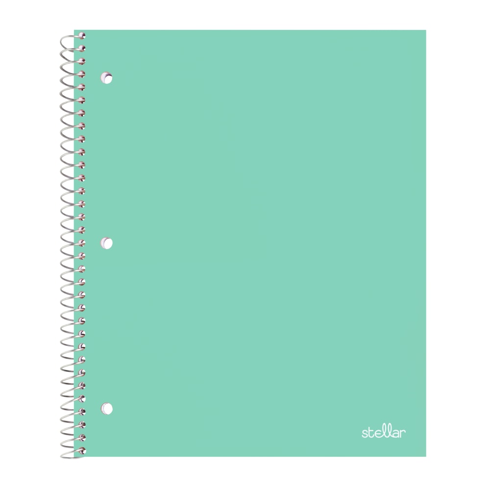 Office Depot Brand Stellar Poly Notebook, 8-1/2in x 11in, 1 Subject, College Ruled, 100 Sheets, Mint