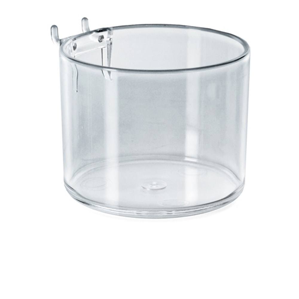Azar Displays Cups For Pegboard/Slatwall, Plastic U-Hook, Small Size, 3 1/4in x 4in, Clear, Pack Of 10