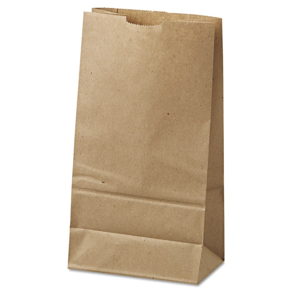 General Paper Grocery Bags, #6, 6in x 3 5/8in x 11 1/16in, 35 Lb, Brown, Pack Of 500
