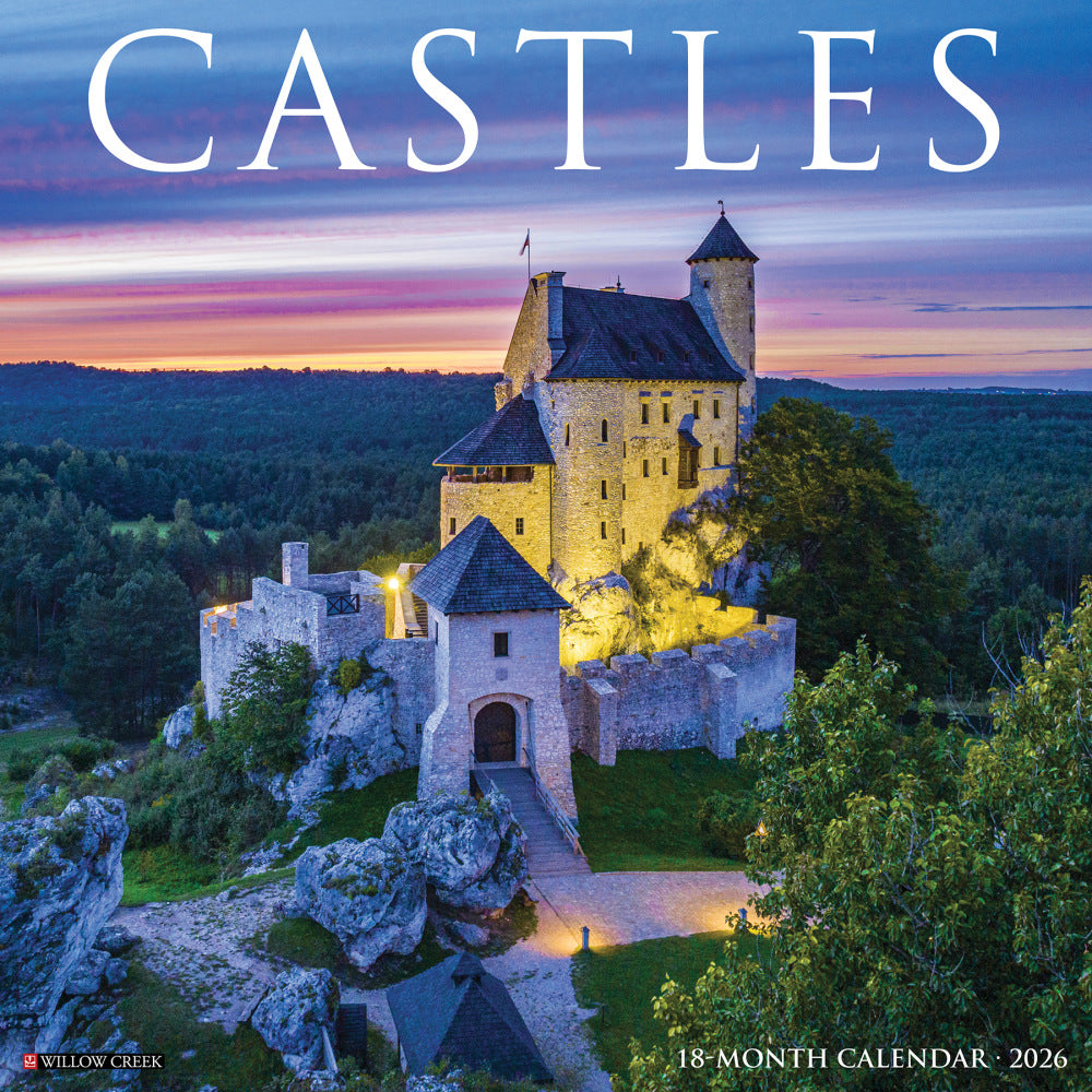 2026 Willow Creek Press Art & Design Monthly Wall Calendar, 12in x 12in, Castles, January To December, 50569
