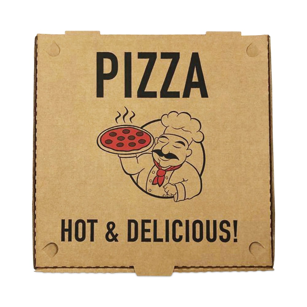 BluTable Pizza Boxes, 2inH x 12inW x 12inD, Kraft, Pack Of 50 Boxes
