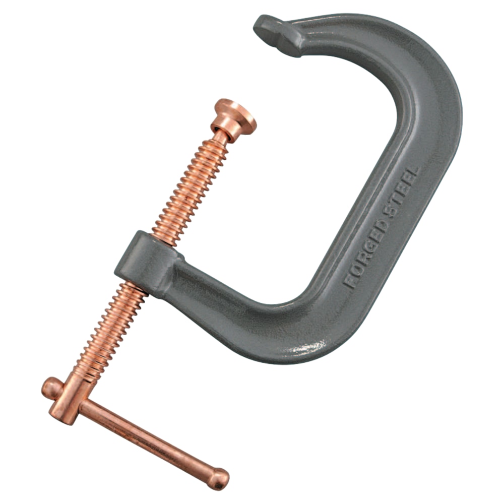 Anchor Brand Drop Forged C Clamp, Sliding Pin Handle, 3 1/4 in Throat Depth, 4 in L