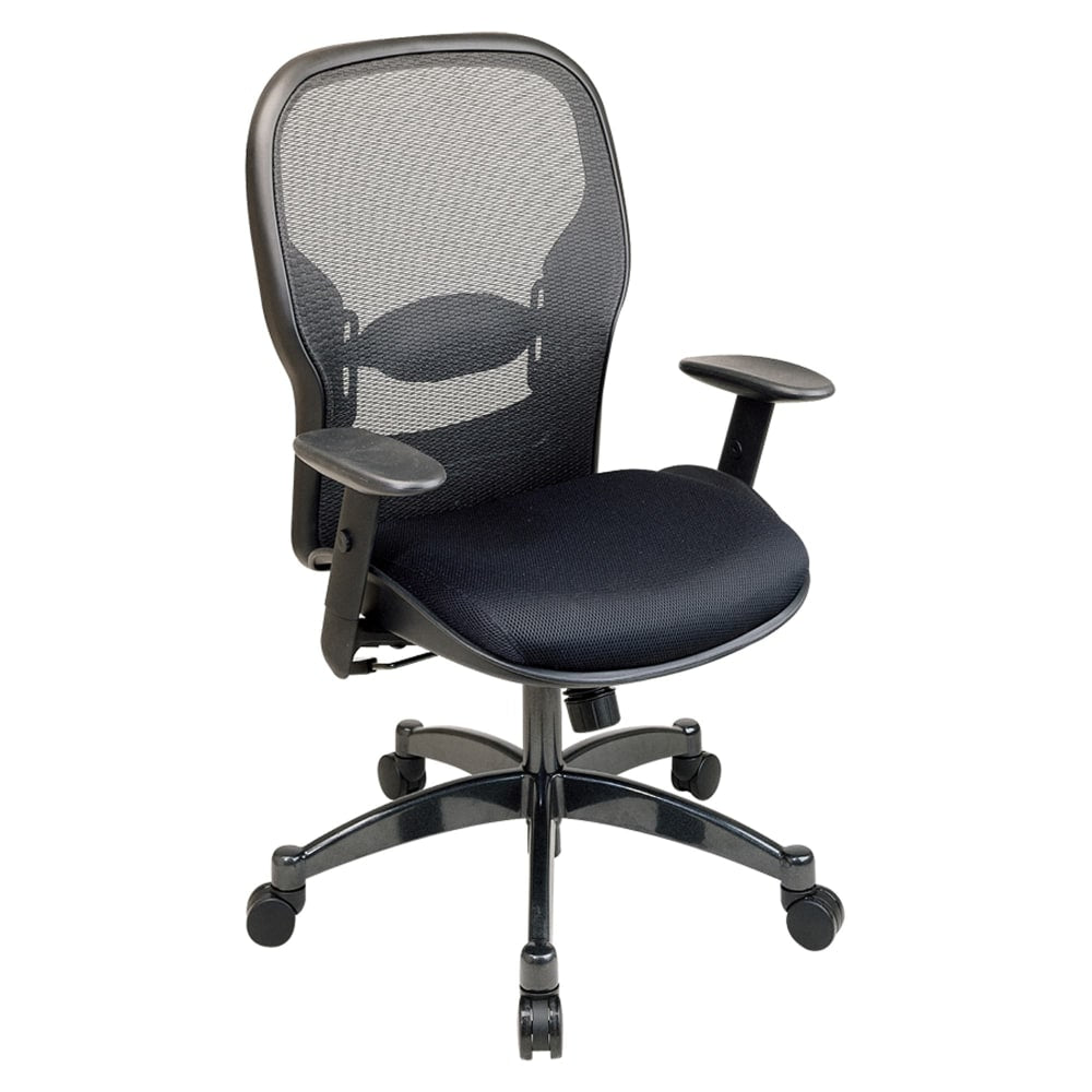 Office Star Professional Matrex Mesh Chair, 46 1/4inH x 27 1/4inW x 25 3/4inD, Black/Gunmetal