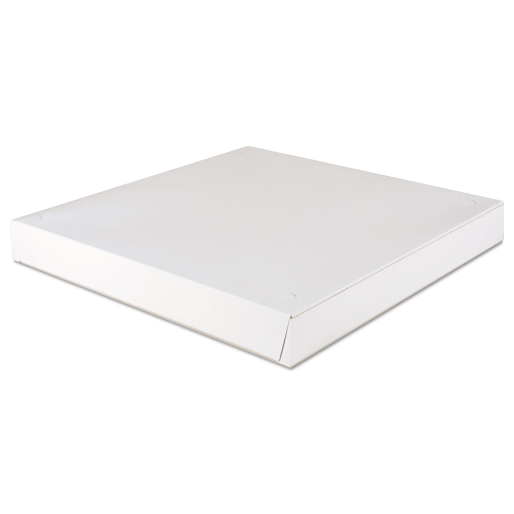 SCT Lock-Corner Pizza Boxes, 1-15/16inH x 16inW x 16inD, White, Carton Of 100 Boxes