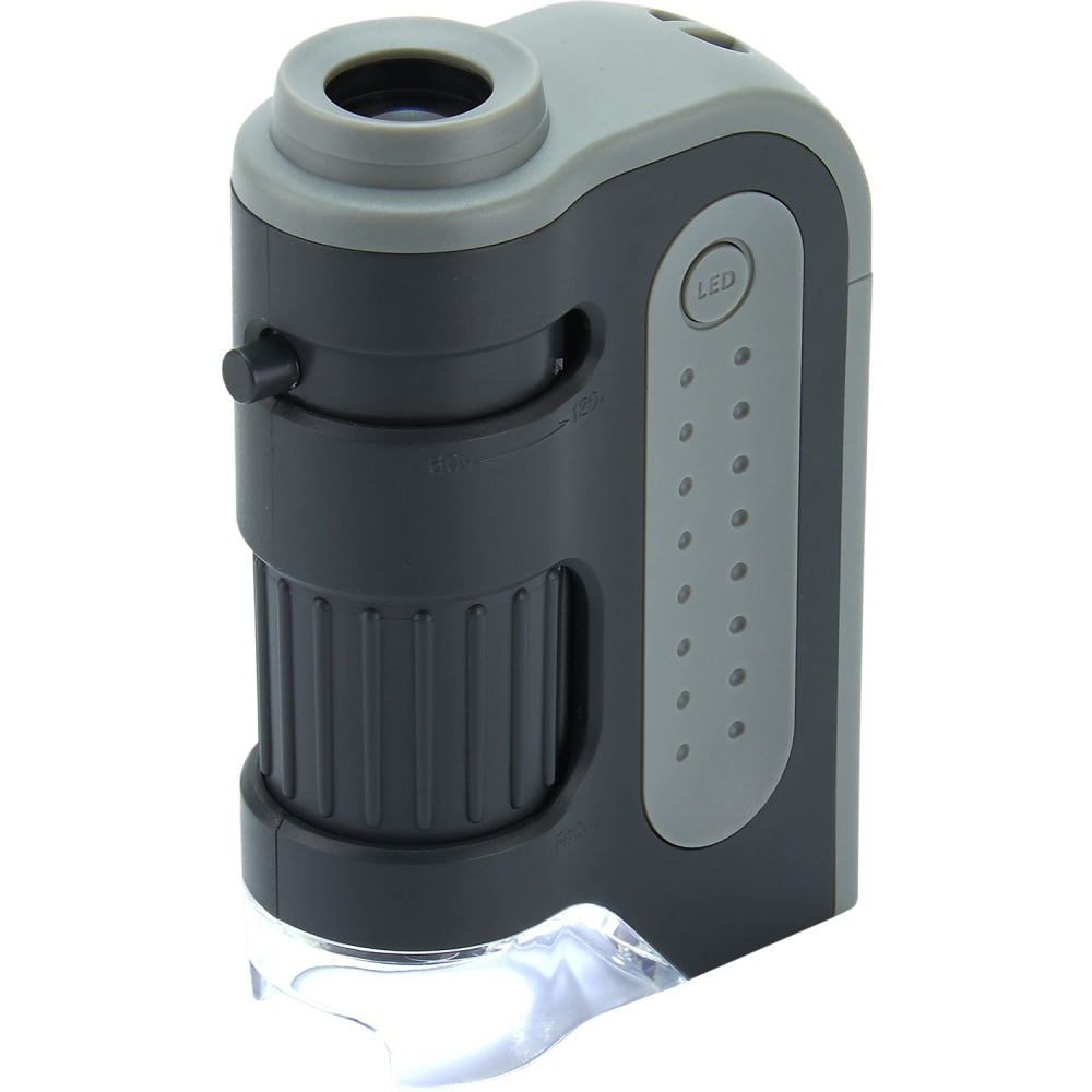 CARSON MicroBrite Plus 60x-120x LED Pocket Microscope, Black, 1