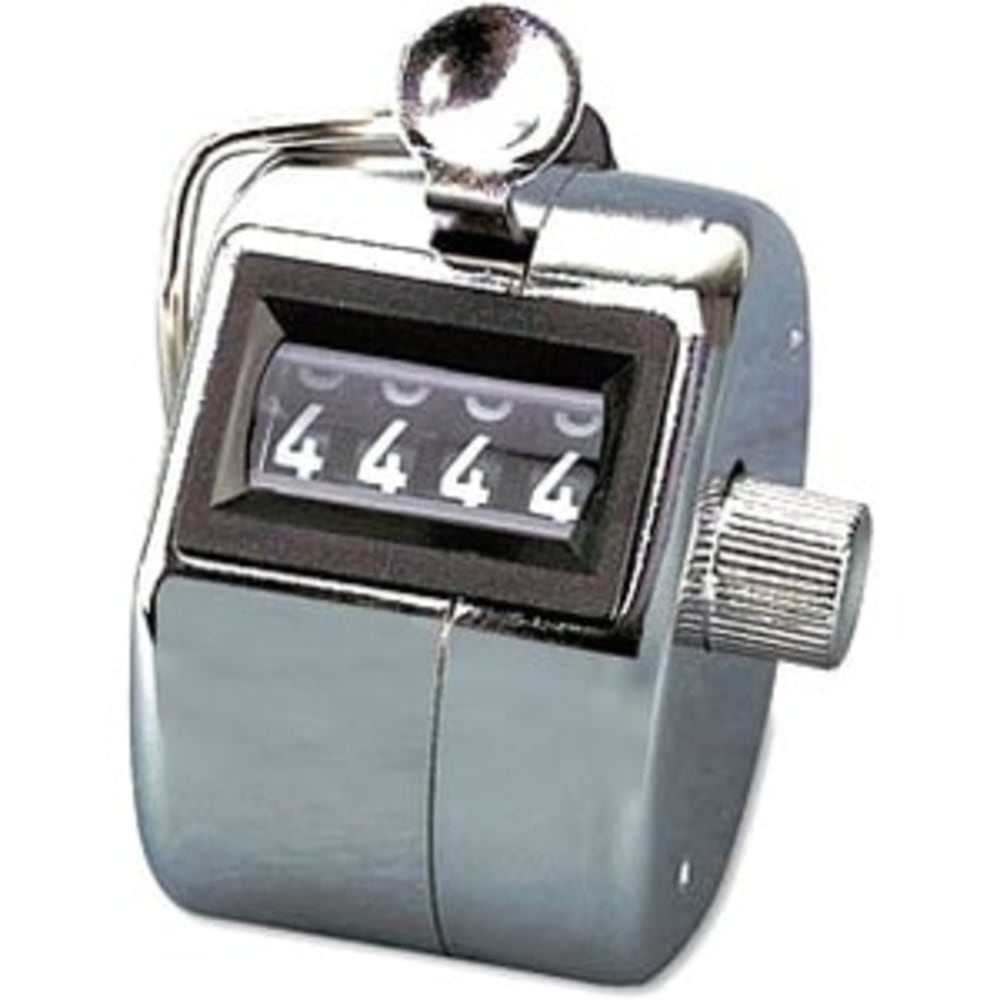 Advantus Tally I 4-Digit Handheld Tally Counter, Chrome