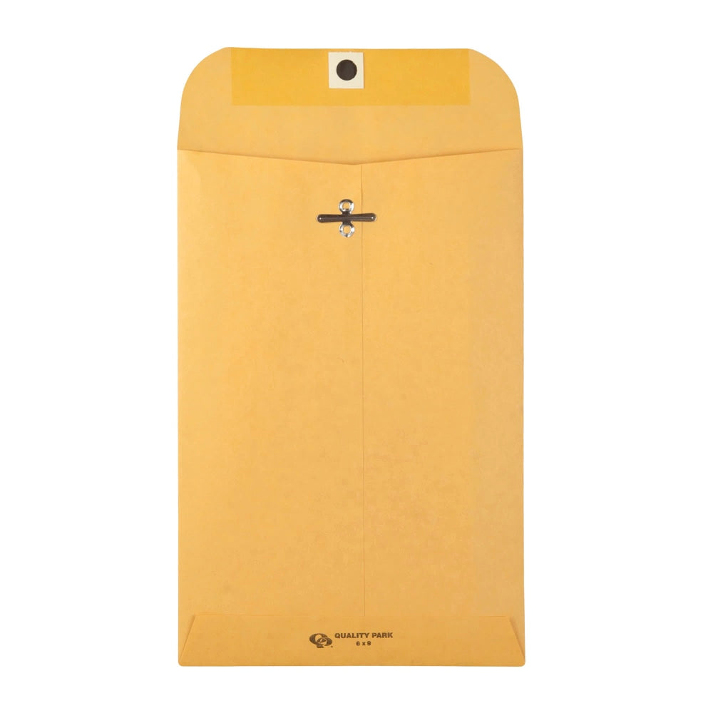 Quality Park 6in x 9in Envelopes, Clasp Closure, Brown, Box Of 500