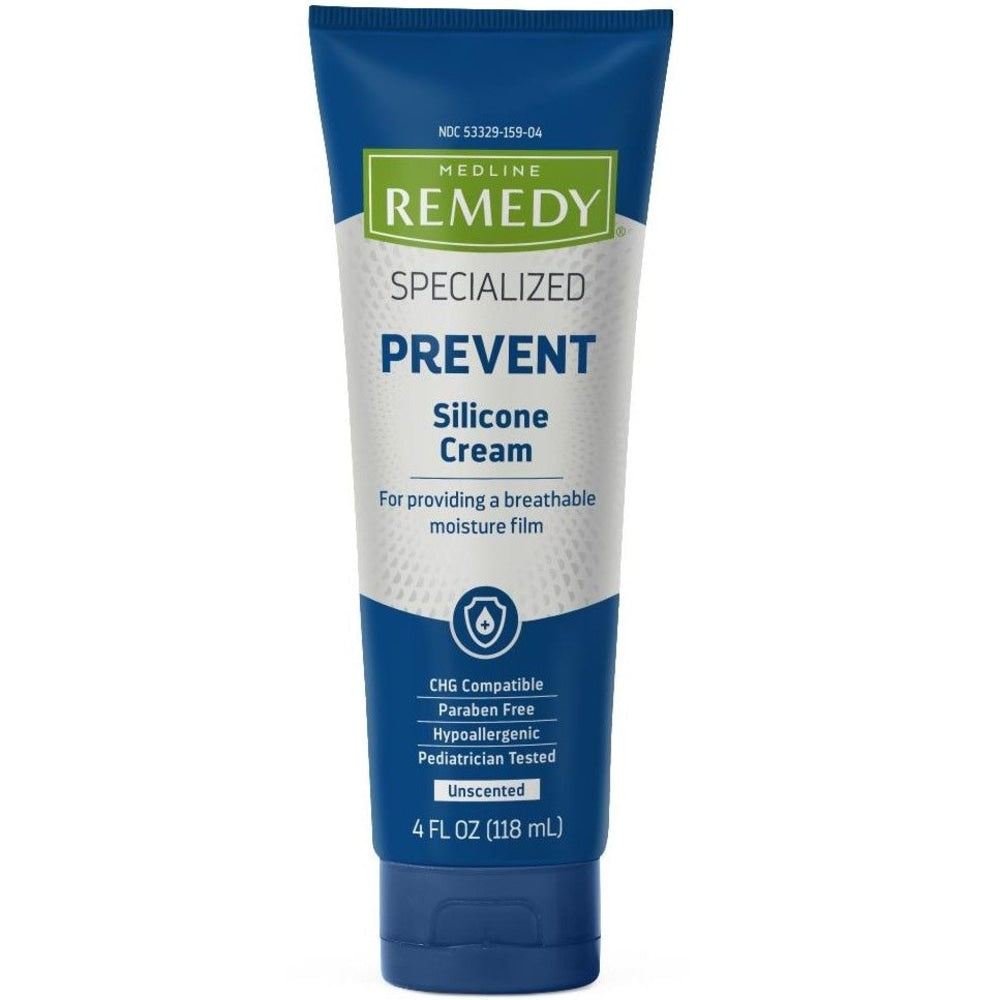 Medline Remedy Specialized Silicone Skin Cream Tubes, 4 Oz, Case Of 12 Tubes