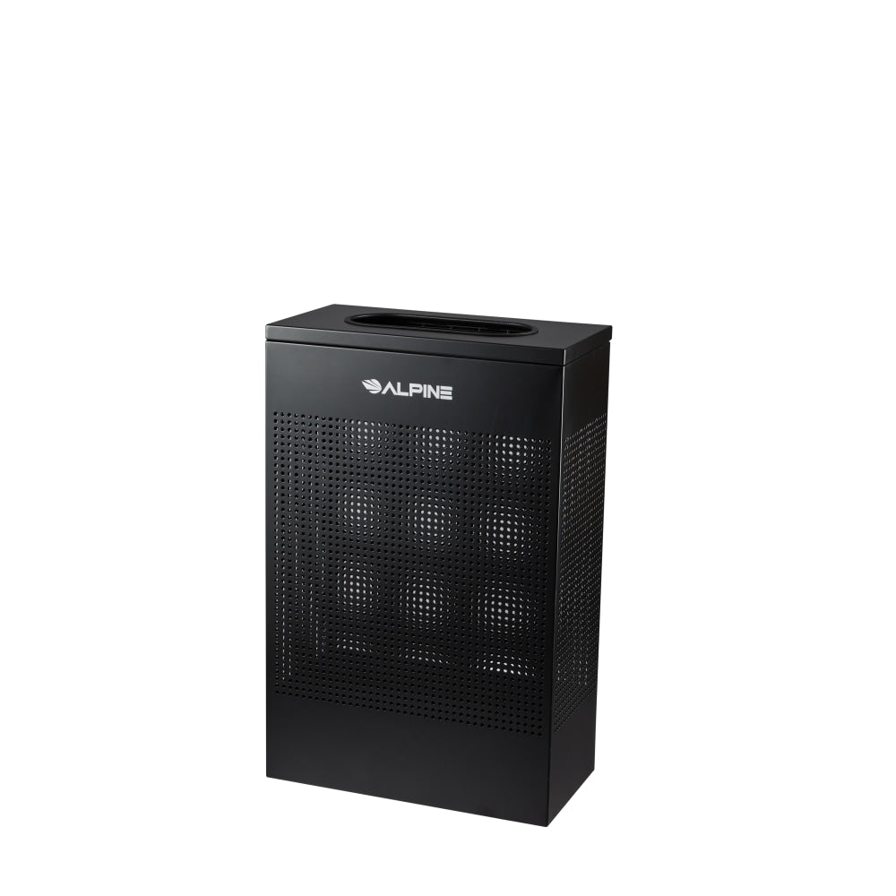 Alpine Industries Steel, Indoor Trash Can, 13 Gallon, Black (438-13-BLK)