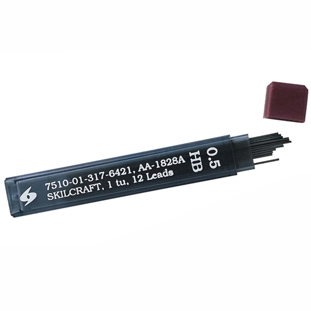 SKILCRAFT Lead Refills, 0.5 mm, 12 Leads Per Tube (AbilityOne 7510-01-317-6421)