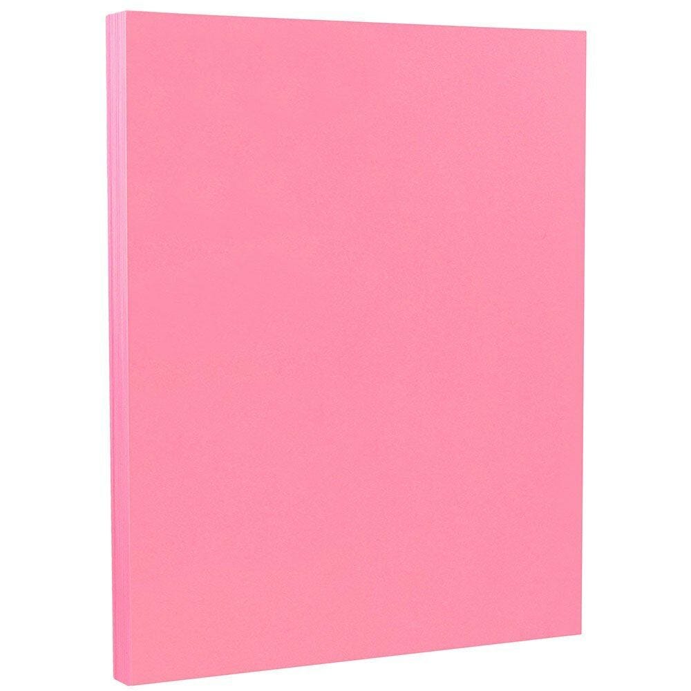 JAM Paper Color Paper, Ultra Pink, Letter (8.5in x 11in), 50 Sheets Per Pack, 24 Lb