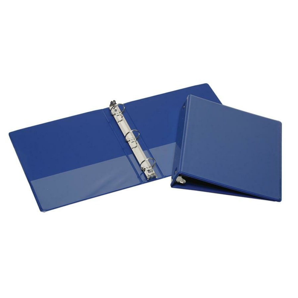SKILCRAFT View Binders, 1 1/2in Rings, Blue