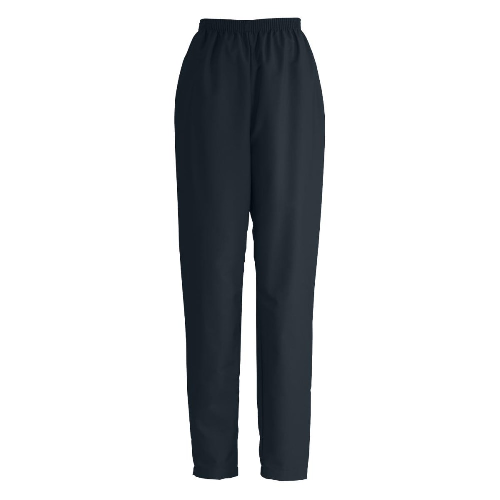 Medline ComfortEase Ladies Elastic-Waist Polyester Scrub Pants, 3X, Black