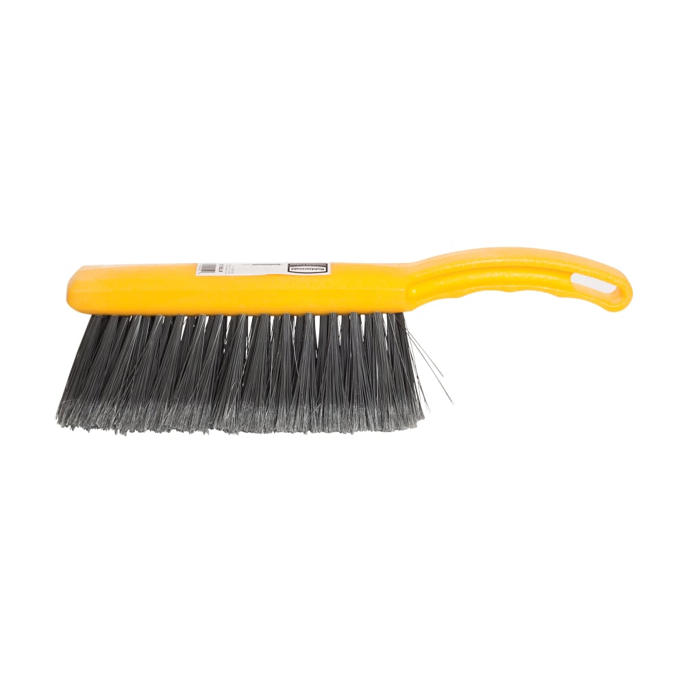 Rubbermaid Commercial Countertop Block Brush - 8in Synthetic Bristle - 12.5in Overall Length - Yellow, Silver - 1 Each
