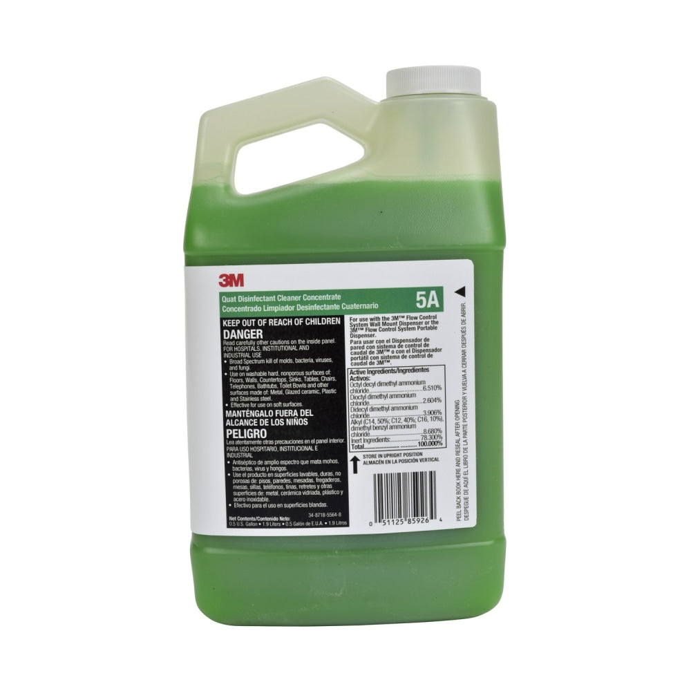 3M Flow Control 5A Quat Disinfectant Cleaner Concentrate, 67.6 Oz