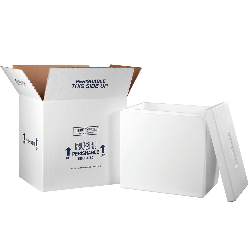 Partners Brand Insulated Shipping Kit, 19inH x 14inW x 18inD, White