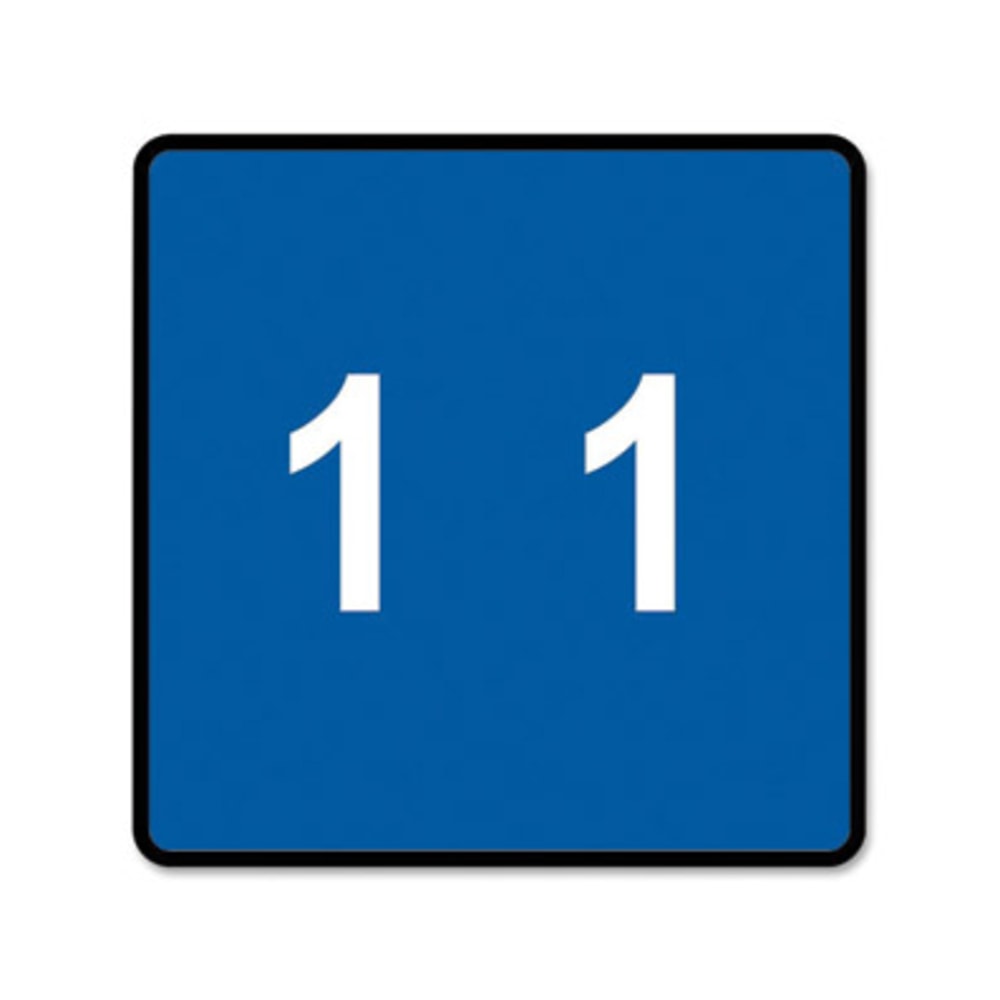 Smead DCC and DCCRN Color-Coded Numeric Labels, SMD67421, "Number", 1 1/2inW x 1 1/2inL, Light Blue, 250 Per Roll
