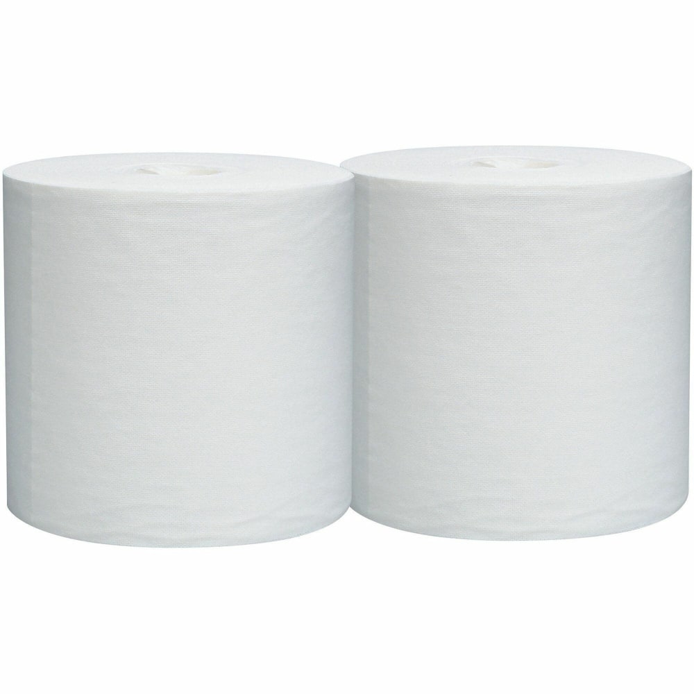 Wypall L30 Center-Pull General-Purpose Light-Duty Wipers, 9 13/16in x 15 1/4in, White, 300 Sheets Per Roll, Carton Of 2 Rolls