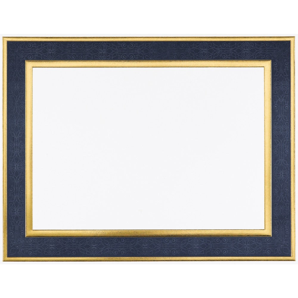 Great Papers! Foil And Embossed Framed Certificate, 8 1/2in x 11in, Navy, Pack Of 15